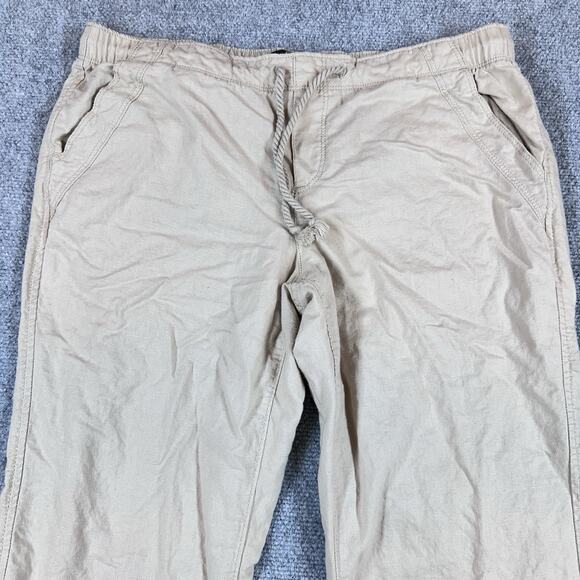 Eddie Bauer Women Pants M Drawstring Linen Blnd Cozycore Hike Vacation Boho Chic - Picture 2 of 9